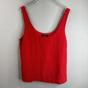 Ayr Red Silk Tank Top Women Xl - image 1